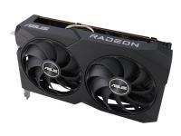 ASUS Dual Radeon RX 7600 V2 8GB - OC Edition - grafikkort - Radeon RX 7600 - 8 GB GDDR6 - PCIe 4.0 - 3 x DisplayPort, HDMI - låda