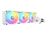 NZXT Kraken Elite 360 RGB - Kylsystem med vätska till processorn - med LCD-display - (för: LGA115x Socket, LGA1200, LGA1700, AM4, AM5) - koppar - 120 mm - matt vit