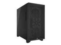 CORSAIR 3000D AIRFLOW - Mid tower - utökad ATX - genomskinlig sidopanel (härdat glas) - ingen strömförsörjning (ATX) - svart - USB/ljud