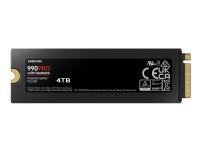 Samsung 990 PRO MZ-V9P4T0GW - SSD - krypterat - 4 TB - inbyggd - M.2 2280 - PCIe 4.0 x4 (NVMe) - 256 bitars AES - TCG Opal Encryption 2.0 - integrerad kylfläns