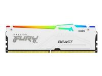 Kingston FURY Beast RGB - DDR5 - sats - 64 GB: 2 x 32 GB - DIMM 288-pin - 5600 MHz / PC5-44800 - CL40 - 1.25 V - ej buffrad - on-die ECC - vit