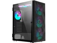 Montech - - genomskinlig sidopanel - USB/ljud