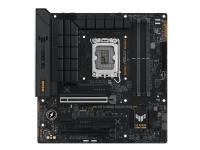 ASUS TUF GAMING B760M-PLUS - Moderkort - micro ATX - LGA1700-uttag - B760 Chipuppsättning - USB-C 3.2 Gen 2x2, USB 3.2 Gen 2, USB 3.2 Gen 1, USB-C 3.2 Gen2, USB-C 3.2 Gen 1, USB4 - 2.5 Gigabit LAN - inbyggda grafiken (CPU krävs) - HD-ljud (8 kanaler)