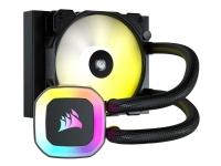 CORSAIR H55 RGB - Kylsystem med vätska till processorn - Elementstorlek: 120 mm - (för: LGA1156, LGA2011, LGA1150, LGA1151, AM4, LGA2066, LGA1200, LGA1700, AM5) - koppar - 120 mm