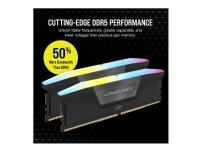 CORSAIR Vengeance RGB - DDR5 - sats - 32 GB: 2 x 16 GB - DIMM 288-pin - 6000 MT/s / PC5-48000 - CL36 - svart