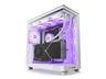 NZXT H series H6 Flow RGB - Mid tower - ATX - genomskinlig sidopanel (härdat glas) - ingen strömförsörjning - matt vit - USB/ljud