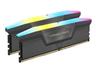 CORSAIR Vengeance RGB - DDR5 - sats - 64 GB: 2 x 32 GB - DIMM 288-pin - 6000 MHz / PC5-48000 - CL30 - 1.4 V - ej buffrad - grå