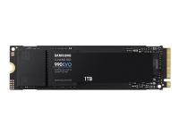 Samsung 990 EVO MZ-V9E1T0BW - SSD - krypterat - 1 TB - inbyggd - M.2 2280 - PCIe 5.0 x2 (NVMe) - 256 bitars AES - TCG Opal Encryption 2.0