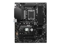 MSI PRO Z790-S Wifi - Moderkort - ATX - LGA1700-uttag - Z790 Chipuppsättning - USB-C 3.2 Gen 2x2, USB 3.2 Gen 1 - 2.5 Gigabit LAN, Wi-Fi, Bluetooth - inbyggda grafiken (CPU krävs) - HD-ljud (8 kanaler)