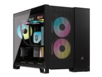 CORSAIR 2500D AIRFLOW - Mid tower - micro ATX - genomskinlig sidopanel (härdat glas) - ingen strömförsörjning (ATX) - svart - USB/ljud