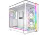 MONTECH KING 95 PRO Midi-Tower Tempered Glass ARGB - weiß - Gut ausgestatteter Midi-Tower - Vorderseite und Seitenteil aus Tempered Glass - linkes Seitenteil und Deckel mit Lüftungsschlitzen - 6x 140er-ARGB-PWM-Lüfter vorinstalliert - GPU-Länge von bis 42