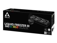 ARCTIC Liquid Freezer III 360 A-RGB - Kylsystem med vätska till processorn - Elementstorlek: 360 mm - (för: AM4, LGA1700, AM5, LGA1851) - koppar - 120 mm - svart