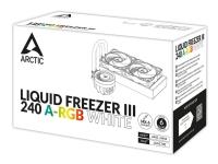 ARCTIC Liquid Freezer III 240 A-RGB - Kylsystem med vätska till processorn - Elementstorlek: 240 mm - (för: AM4, LGA1700, AM5, LGA1851) - koppar - 120 mm - vit