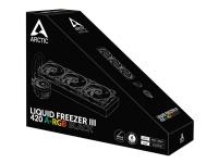 ARCTIC Liquid Freezer III 420 A-RGB - Kylsystem med vätska till processorn - (för: AM4, LGA1700, AM5) - 140 mm - svart