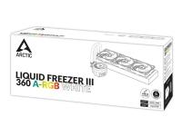 ARCTIC Liquid Freezer III 360 A-RGB - Kylsystem med vätska till processorn - Elementstorlek: 360 mm - (för: AM4, LGA1700, AM5, LGA1851) - koppar - 120 mm - vit