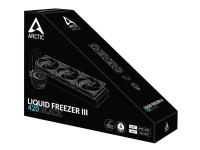 ARCTIC Liquid Freezer III 420 - Kylsystem med vätska till processorn - Elementstorlek: 420 mm - (för: AM4, LGA1700, AM5, LGA1851) - koppar - 120 mm - svart