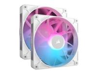 CORSAIR iCUE Link RX140 RGB Twin Starter Kit - Lådfläkt - 140 mm - vit (paket om 2)