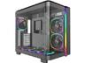 MONTECH KING 95 PRO Midi-Tower Tempered Glass ARGB - schwarz - Gut ausgestatteter Midi-Tower - Vorderseite und Seitenteil aus Tempered Glass - linkes Seitenteil und Deckel mit Lüftungsschlitzen - 6x 140er-ARGB-PWM-Lüfter vorinstalliert - GPU-Länge von bis