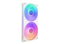 NZXT F Series F240 RGB Core - Fläktenhet med enkel ram - 120 mm - matt vit