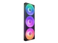 NZXT F Series F360 RGB Core - Fläktenhet med enkel ram - 360mm - 120 mm - mattsvart