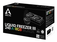 ARCTIC Liquid Freezer III 240 A-RGB - Kylsystem med vätska till processorn - Elementstorlek: 240 mm - (för: AM4, LGA1700, AM5, LGA1851) - koppar - 120 mm - svart