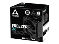 ARCTIC Freezer 36 - Processorkylare - multikompatibel - (för: AM4, LGA1700, AM5, LGA1851) - värmerör av koppar med aluminiumflänsar - 120 mm - svart