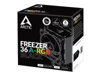 ARCTIC Freezer 36 A-RGB - Processorkylare - multikompatibel - (för: LGA1700, LGA1851, AM4, AM5) - värmerör av koppar med aluminiumflänsar - 120 mm - svart