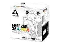 ARCTIC Freezer 36 A-RGB - Processorkylare - multikompatibel - (för: AM4, LGA1700, AM5, LGA1851) - värmerör av koppar med aluminiumflänsar - 120 mm - vit