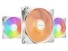 be quiet! LIGHT WINGS LX White (3-pack) - Chassi fläkt - 120mm - Vit med RGB-ljus - 25 dBA