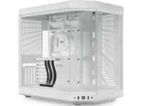 HYTE Y70 - Mid tower - utökad ATX - genomskinlig sidopanel (glas) - ingen strömförsörjning (ATX) - snövit - USB/ljud