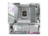 AORUS Z890M ELITE WIFI7 ICE - Moderkort - micro ATX - LGA1851-uttag - Z890 Chipuppsättning - USB4, USB-C 3.2 Gen2, USB 3.2 Gen 2, USB 3.2 Gen 1 - 2.5 Gigabit LAN, Wi-Fi 7, Bluetooth - inbyggda grafiken (CPU krävs) - HD-ljud (8 kanaler)