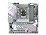 AORUS Z890M ELITE WIFI7 ICE - Moderkort - micro ATX - LGA1851-uttag - Z890 Chipuppsättning - USB4, USB-C 3.2 Gen2, USB 3.2 Gen 2, USB 3.2 Gen 1 - 2.5 Gigabit LAN, Wi-Fi 7, Bluetooth - inbyggda grafiken (CPU krävs) - HD-ljud (8 kanaler)