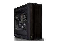 ASUS ProArt PA602 - Wood Edition - mid tower - utökad ATX - genomskinlig sidopanel (härdat glas) - ingen strömförsörjning - svart - USB/ljud