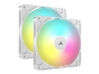 CORSAIR RS140 ARGB Dual Pack - Lådfläkt - 140 mm - vit (paket om 2)