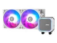 MSI MAG CORELIQUID A13 240 - Kylsystem med vätska till processorn - Elementstorlek: 360 mm - (för: LGA1150, LGA1151, LGA1155, LGA1156, LGA1200, LGA1700, LGA1851, AM5, AM4) - koppar - 120 mm - vit
