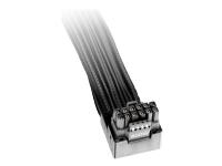 be quiet! - Strömkabel - 12VHPWR (hane) till 12VHPWR (hane) vinklad - 70 cm - omvänd - svart