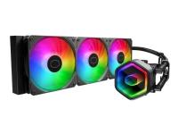 Cooler Master MasterLiquid 360 Core II - Kylsystem med vätska till processorn - Elementstorlek: 360 mm - (för: LGA1851, LGA1700, LGA1200, LGA2066, LGA2011-3, LGA2011, LGA1151, LGA1150, LGA1155, LGA1156, AM4, AM5) - 120 mm - svart