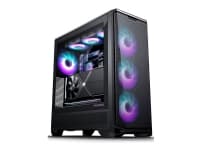 Phanteks Eclipse G400A - Mid tower spel - ATX - genomskinlig sidopanel (härdat glas) - ingen strömförsörjning (ATX) - svart satäng - USB/ljud