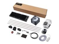 Phanteks Glacier EZ-Fit 360 D30-KIT - Vätskekylning - Elementstorlek: 360 mm - (för: LGA1700, AM4, AM5) - koppar - 120 mm - vit