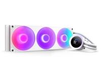 NZXT Kraken Plus 360 RGB, All-in-one vätskekylare, 500 rpm, 2400 rpm, Vit