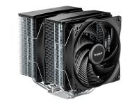 be quiet! Pure Rock Pro 3 - Processorkylare - (för: LGA1150, LGA1151, LGA1155, LGA1200, LGA1700, LGA1851, AM4, AM5) - kopparbas och nickelpläterade aluminiumprofiler - 120 mm - silver