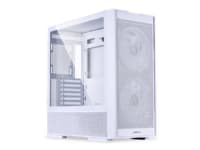 Lian Li 206 - Mid tower - ATX - genomskinlig sidopanel (härdat glas) - ingen strömförsörjning (ATX) - vit - USB/ljud