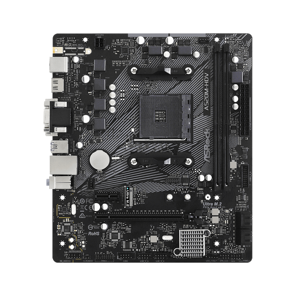 ASRock A520M-HDV Moderkort