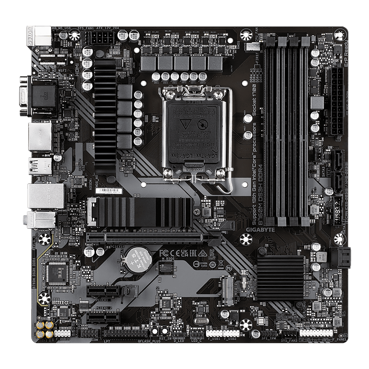 Gigabyte B760M DS3H DDR4 Bundkort