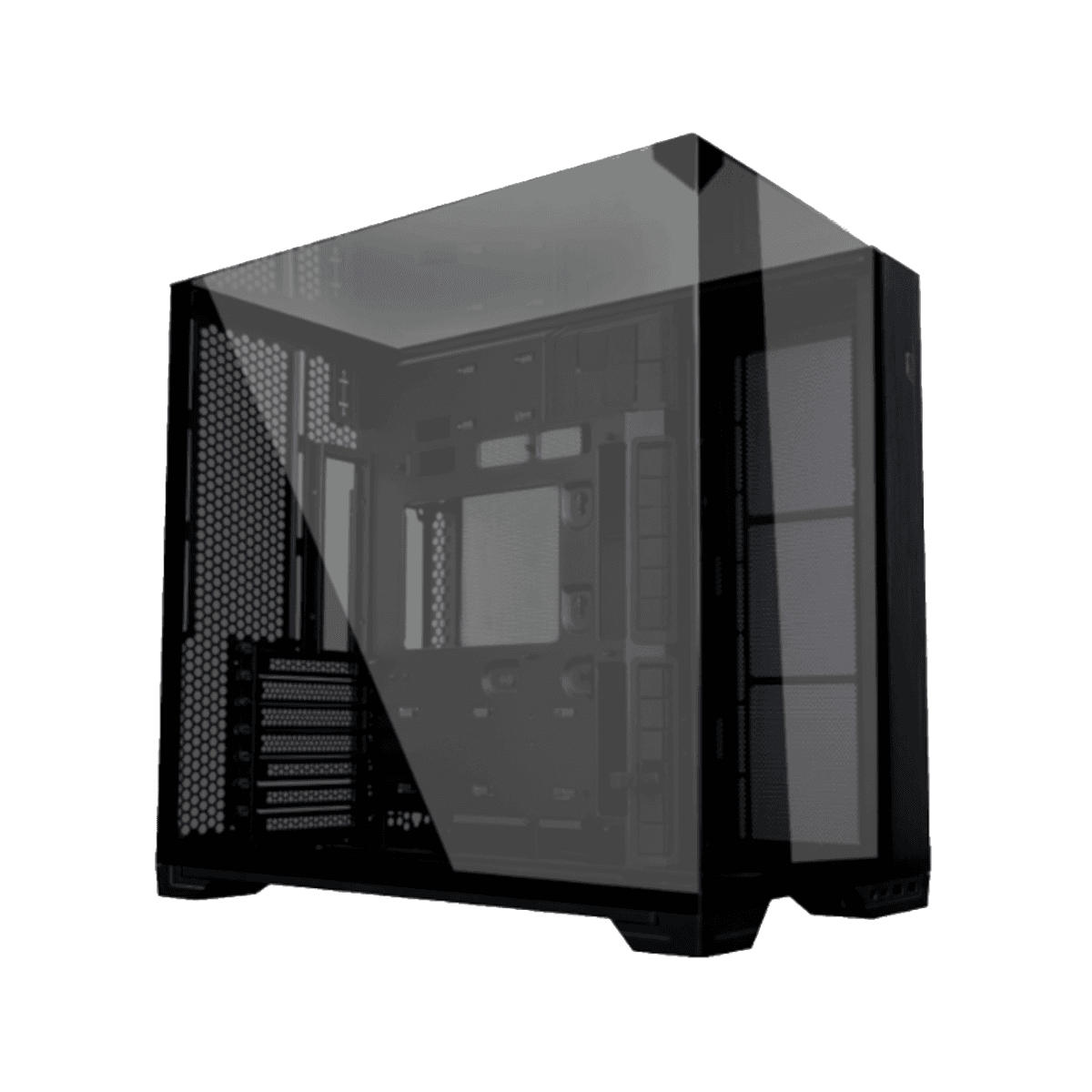 Lian Li O11 Vision Compact - Tower - utökad ATX - genomskinlig sidopanel (härdat glas) - ingen strömförsörjning - svart - USB/ljud