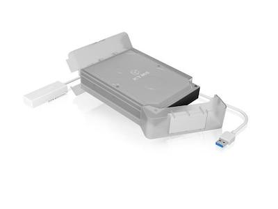 ICY BOX IB-AC705-6G - Förvaringslåda - 2,5 tum/3,5 tum delad - SATA 6Gb/s - USB 3.0 - vit