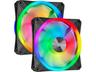 Corsair QL140 / iCUE-RGB / PWM / 140mm / 2-pack - Svart