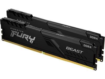 Kingston FURY Beast - DDR4 - sats - 16 GB: 2 x 8 GB - DIMM 288-pin - 2666 MHz / PC4-21300 - CL16 - 1.2 V - ej buffrad - icke ECC - svart