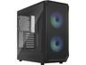 Fractal Design Focus 2 RGB - Tower - ATX - genomskinlig sidopanel (härdat glas) - ingen strömförsörjning (ATX) - svart TG genomskinlig ton - USB/ljud