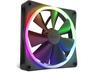 NZXT F140 RGB - Black - Chassi fläkt - 140mm - Svart med RGB LED - 33 dBA